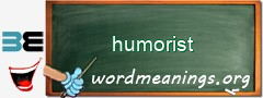 WordMeaning blackboard for humorist